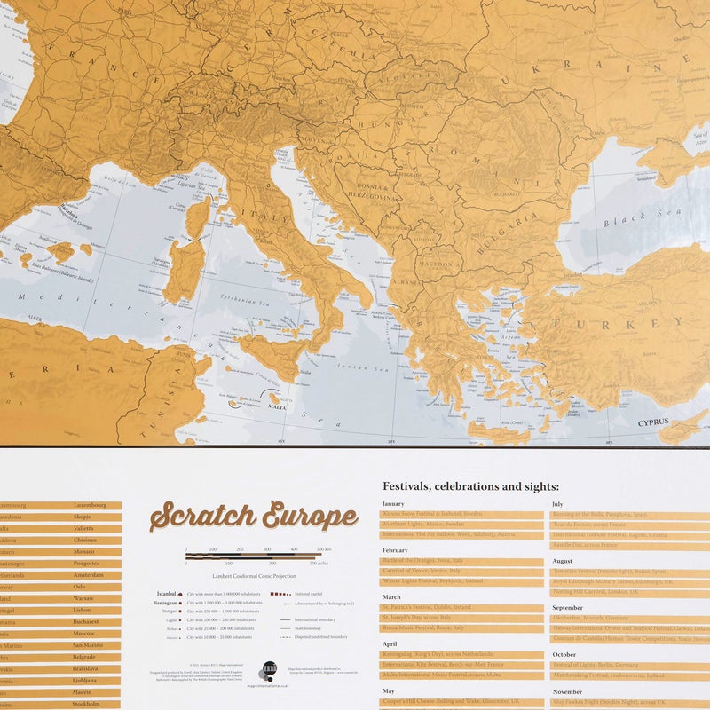 Maps International Scratch Off Map Of Europe â€“ Color Europe Wall Map â€“ Scratch Off â€“ 23 x 33 - Image 3